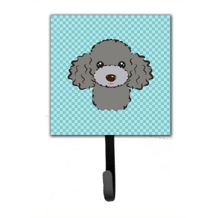 Micasa Checkerboard Blue Silver Gray Poodle Leash & Key Holder MI714191